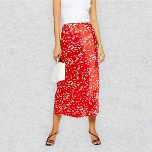 Topshop Dalmatian Midi Skirt  